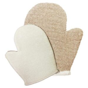 Natur Waschlappen-Handschuh aus Jute – braun