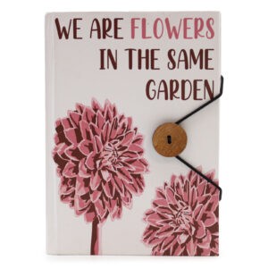 Kleines Notizbuch mit Band – Blumen im gleichen Garten