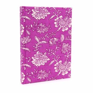 Baumwollgebundenes Notizbuch 20x15cm – 96 Seiten -Antik Fuchsia