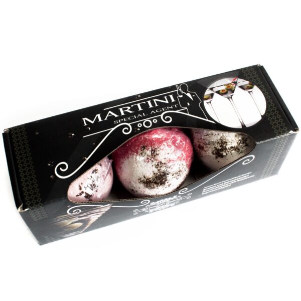 Set aus drei Martini-Badebombe Badekugeln