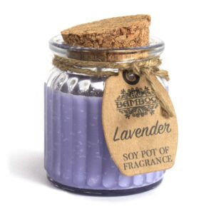 Schöne Soja Dufkerze im Glas – Lavendel