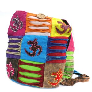 Bunte Hippie Tasche, Umhängetasche, Handtasche – Teal & Om