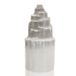 Natürliche Selenit Turmlampe – 20 cm