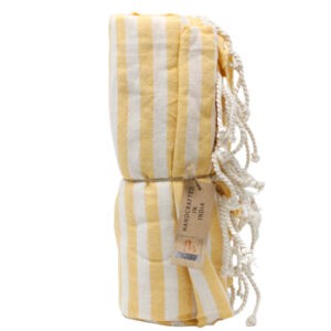 Baumwolle Pareo Spa Handtuch Decke – 100×180 cm – Sonnengelb
