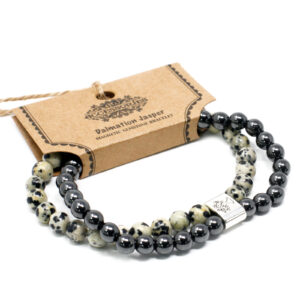 Magnetisches Edelstein-Armband – Dalmation Jaspis