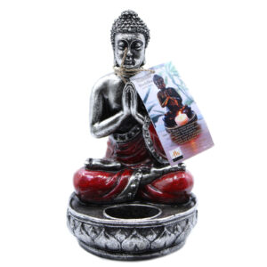 Buddha-Kerzenständer – Rot – mittelgroß