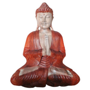 Handgeschnitzte Buddha-Statue – 40cm Willkommen