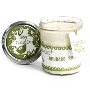 Marmeladenglas-Kerze – Rhabarber Rhabarber