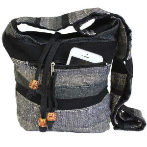 Nepal Sling Bag Umhängetasche, Hippie Tasche – „Berg Granit“