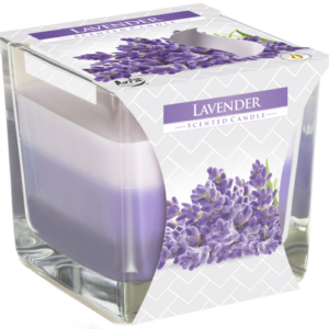 Regenbogen-Glaskerze – Lavendel