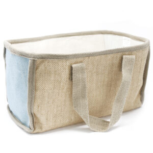 Einkaufstasche, Stofftasche, Einkaufskorb groß – 33x18x20cm – Teal