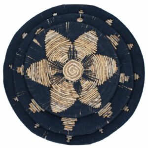Set aus drei Seegrasschalen Wandkunst – Schwarz