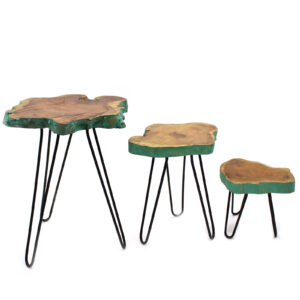 3er-Set Gamell Holz-Pflanzenständer – Greenwash