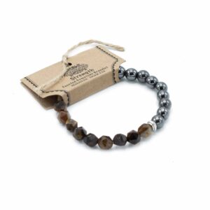 Facettiertes Edelsteinarmband – Magnetisches Tigerauge