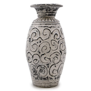 Schöne Deko Vase aus Indonesien – Creme