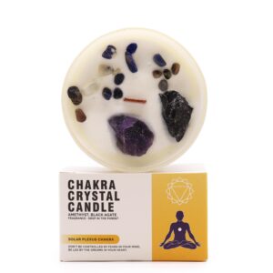 Chakra Edelstein-Kerze – Solarplexus-Chakra