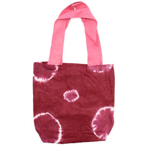 Natur Baumwolltasche Stoffbeutel – 38x42x12cm – Batik Ringe