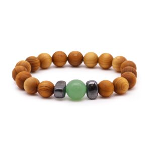 Zedernholz Sakralchakra-Armband mit Aventurin