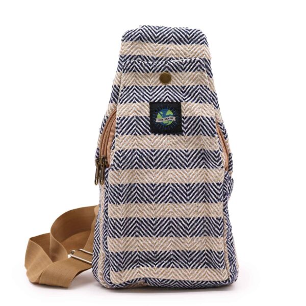 Body Cross Bag Umhängetasche, Rucksack – Tan & Navy