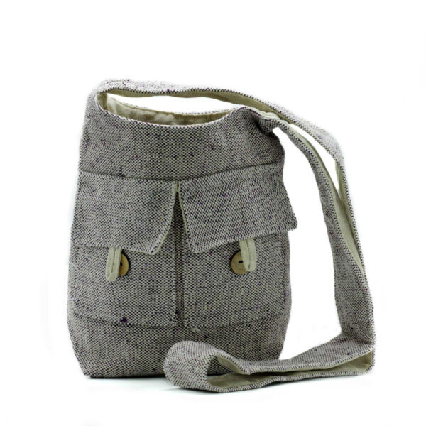 Natural Tones Tragetasche Umhängetasche mit Doppel-Fronttasche – Soft Lavendel – mittelgroß