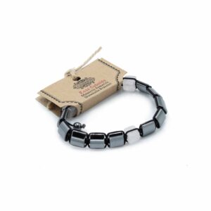 Magnetisches Hämatit-Shamballa-Armband – Rosenquader