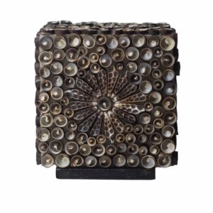 Boho Muschel Lampe – Schokolade Twist Quadrat – 15cm
