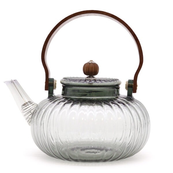 Teekanne aus Glas – Charcoal Ribbed Pearl – 950ml