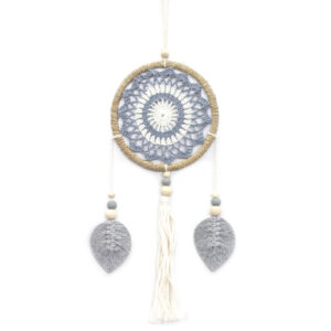 Mittelgroßer Traumfänger Dreamcatcher – grau – Elementargeister vertreiben