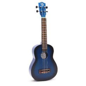 Handgemachte Ukulele – Blau Sunburst Finish (4 Seiten)